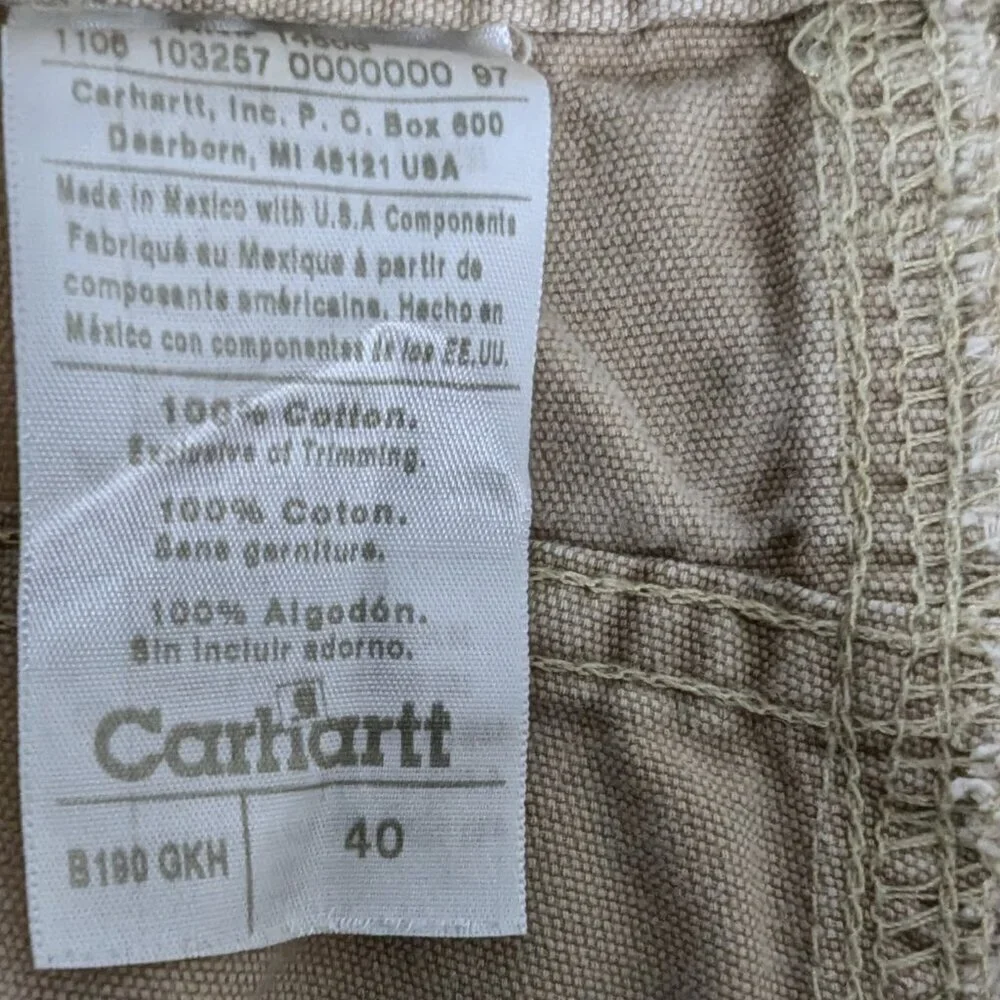 Carhartt Tan Cargo Pocket Utility Shorts Spring Summer Khaki